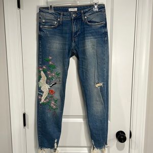 Zara stitched jeans.
